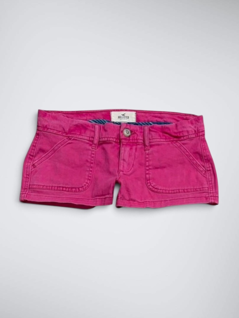 Hollister Hot Pink Ultra Low Rise Micro Mini Shorts